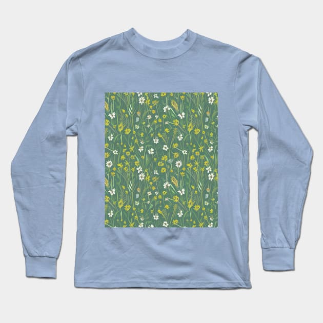 Wildflowers Long Sleeve T-Shirt by Medkas 